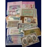 Banknotes, a group of 60+ banknotes, many uncirculated, various ages & locations inc. Saudi