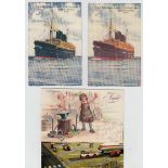 Postcards, Thematic assortment of postcards, Daily Mail WW1 War Pictures, WW2 Aircraft, shipping,