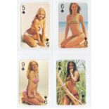 Trade cards, Dandy Gum, Glamour Series, playing cards, 1970's (set, 54 cards including two jokers)