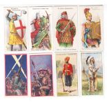 Cigarette & trade cards, Military, 4 sets, Thomson Guns in Action (12 cards) (vg), Player's Arms &