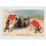 Postcard, Louis Wain, Cats, 'The Photographer on the Sands', Wrench Series (pu 1905) (slight