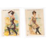 Tobacco silks, L. Youdell collection, ATC, Bathing Beach Girls, 'M' size (9/25, numbers 1, 6, 7, 10,