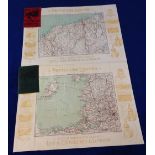 Maps, P Jones Collection, two Pattison's pocket cycling road maps, early 1900's, one for