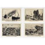 Trade cards, Amalgamated Press, 7 sets, Heroic Deeds of the Great War, Thrilling Scenes from the