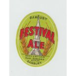 Beer label, Hunt, Edmunds & Co Ltd, Banbury, Festival Ale, v.o, 75mm (collector's stamp on rear, o/w