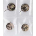 Trade issues, Anon, 4 different Boer War Pin Badges, each showing British Officers including Lord