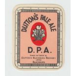 Beer label, Dutton's Blackburn Brewery Limited, Blackburn, Dutton's Pale Ale, Fleur-de-lis, v.r, (