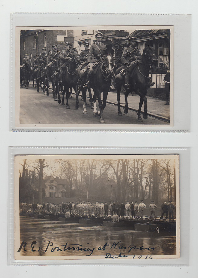 Postcards, Wargrave, visit of Prince Henry and mounted soldiers 1924, (vg) & Royal Engineers