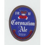 Beer label, Shepherd Neame Ltd, Faversham, 1953 Coronation label (slight stamp hinge mark to back,