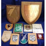 Aviation, a collection of 12 German Airforce presentation plaques, 1970's/80's, various units,