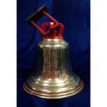 Aviation/RAF, original Air Ministry Fire Bell from Bentley Priory RAF Station. Nickel/bronze metal