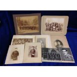 Photographs/Military, a collection of 17 b/w photos, 8" x 7" and smaller, mainly 1890's/1920's