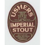 Beer label, Usher's Wiltshire Brewery Ltd, Trowbridge, Imperial Stout, v.o, scarce, (vg) (1)