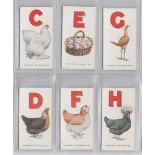 Cigarette cards, Ogden's, 6 sets, Poultry Alphabet, (25), Poultry Rearing & Management 1st & 2nd