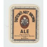 Beer label, Dutton's Blackburn Brewery Limited, Blackburn, Dutton's Nut Brown Ale, v.r, (vg)