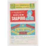 Entertainment, Helen Shapiro, A.B.C. Theatre Huddersfield, advert handbill/booking form for Helen