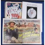 Cinema, John Wayne, two double page magazine extracts advertising Wayne in the Westerns Fort