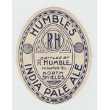 Beer label, R Humble, North Shields, India Pale Ale, scarce, v.o, (vg) (1)