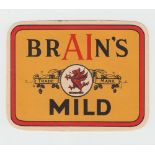 Beer label, Brain's, Cardiff, Mild, large v.r. (vg)