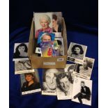 Entertainment autographs, a collection of 80+ signed photographs & promotional items, colour & b/