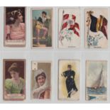 Cigarette cards, 10 scarce type cards, Pritchard & Burton (5), Beauties 'PAC' (1), Flags & Flags