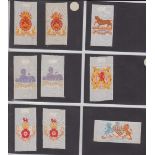 Tobacco silks, Anstie, Regimental Badges (81/85, missing Border, East Yorkshire, Huntingdonshire,