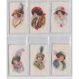 Cigarette cards, BAT, Beauties Picture Hats 2, plain backs (set, 45 cards) (some slight foxing to