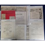 Ephemera, P. Jones Collection, a collection of Victorian & earlier broadsheets, posters, documents &