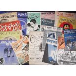 Sheet Music, a collection of 300+ sheet music items, early 1900's to 1950's, mostly popular tunes (