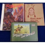 Trade cards, Wild West, 4 complete German special albums all containing Karl May Wild West Adventure