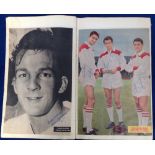 Football autographs, a large exercise book containing 30+, laid down, pages from Football Monthly,