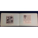 Football autographs, autograph album, 1940's/50's, containing a collection of laid down signed