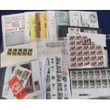 Stamps, Australia, modern, unmounted mint 70 dollar+ face value, several hundred used but unfranked,