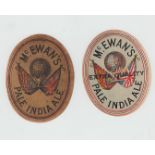 Beer labels, McEwan's, Pale India Ale, 86mm high, (v.o) (staining to one, crease on other) (2)