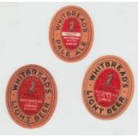 Beer labels, Whitbread & Co Ltd, London, Pale Ale 'War Time Supply' (sl marks to back), Light