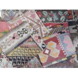 Textiles, a mixed selection of 11 Indian hand-loomed kelim cushion covers, various designs, 2