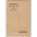 Football booklet, Lincoln City, scarce first edition booklet 'Down the Years with Lincoln City' by