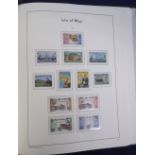 Stamps, Lighthouse Channel Island album with printed leaves to 1977 but no stamps, Isle of Man