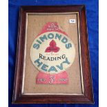 Beer label, Simonds of Reading, a large cardboard cask label for Simonds Heavy, 5d per pint,