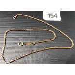 9ct gold square link necklace, weight 6.9g approx.