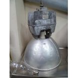 Large modern industrial pendant light shade, height 26'