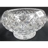 A Webb cut glass ovoid fruit bowl, mark to the base, diameter 8'