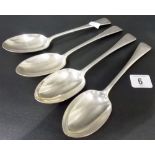 Set of 4 silver Old English pattern tablespoons, G & S Co Ltd, London 1921, weight 10oz approx
