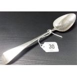 George III silver table spoon, in Old English pattern, maker IB, London 1807, weight 2oz approx