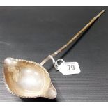 Georgian white metal toddy ladle with twisted handle