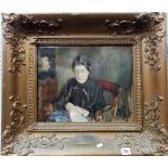 MADELINE GREEN (1884-1947) ARR Portrait of the artist's grandmother. Oil canvas. Oldham Art