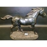 Bronze model of a galloping horse, Width 17.5'