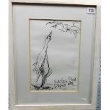 JULIAN DYSON (1926-2003) 'Flightless Bird' Pencil sketch, Signed, inscribed and dated 10-98 11.25' x