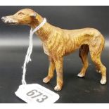 Austrian cold painted bronze of a standing lurcher, height 2.5'