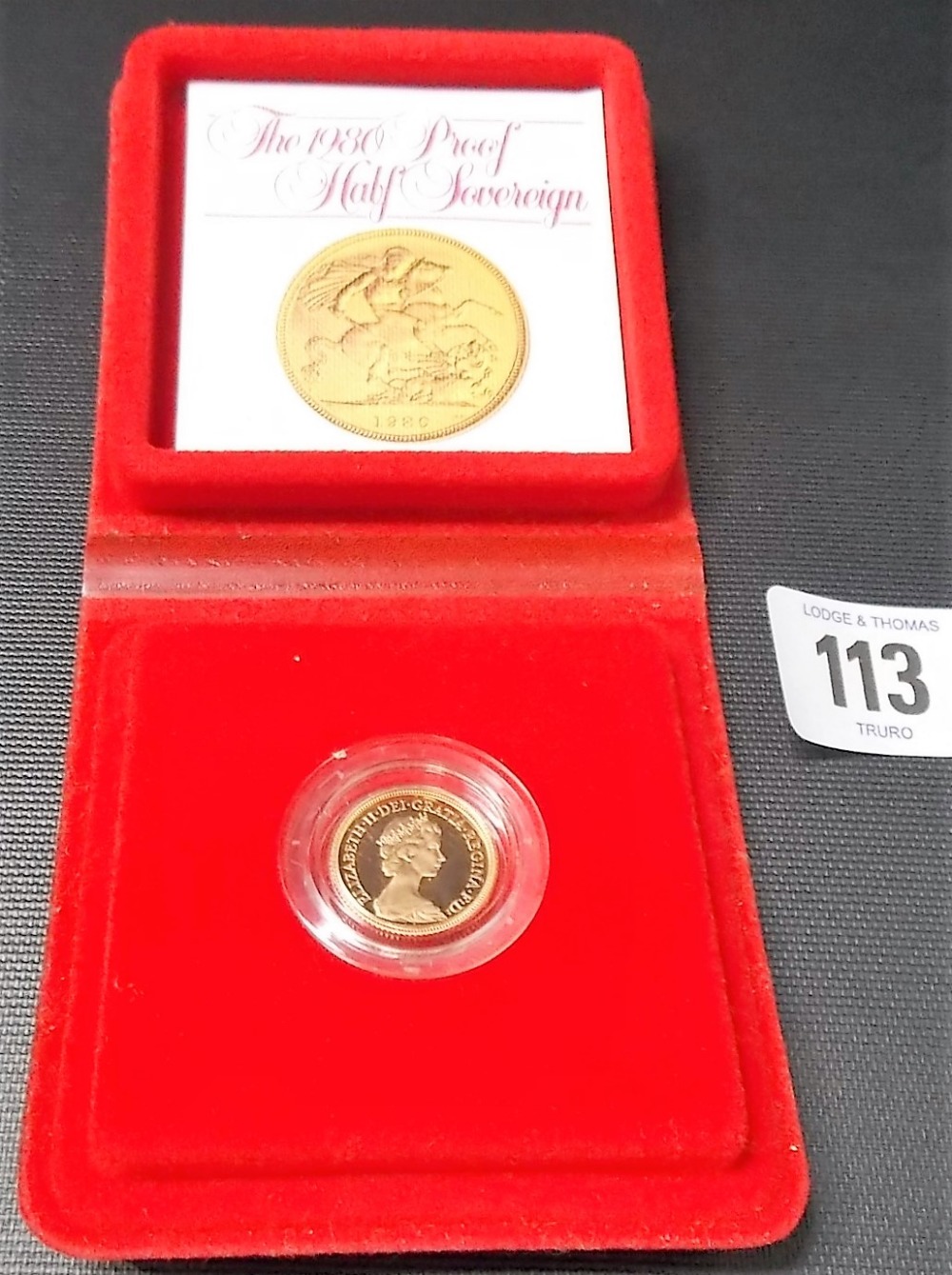 1980 proof half sovereign within original box and Royal Mint Certificate
